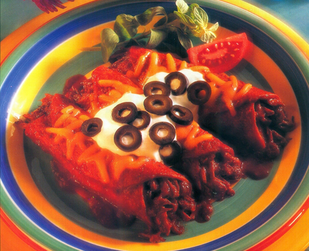 Enchiladas med oksekød