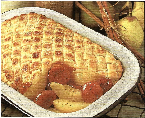 Abrikos- og pæretærte
